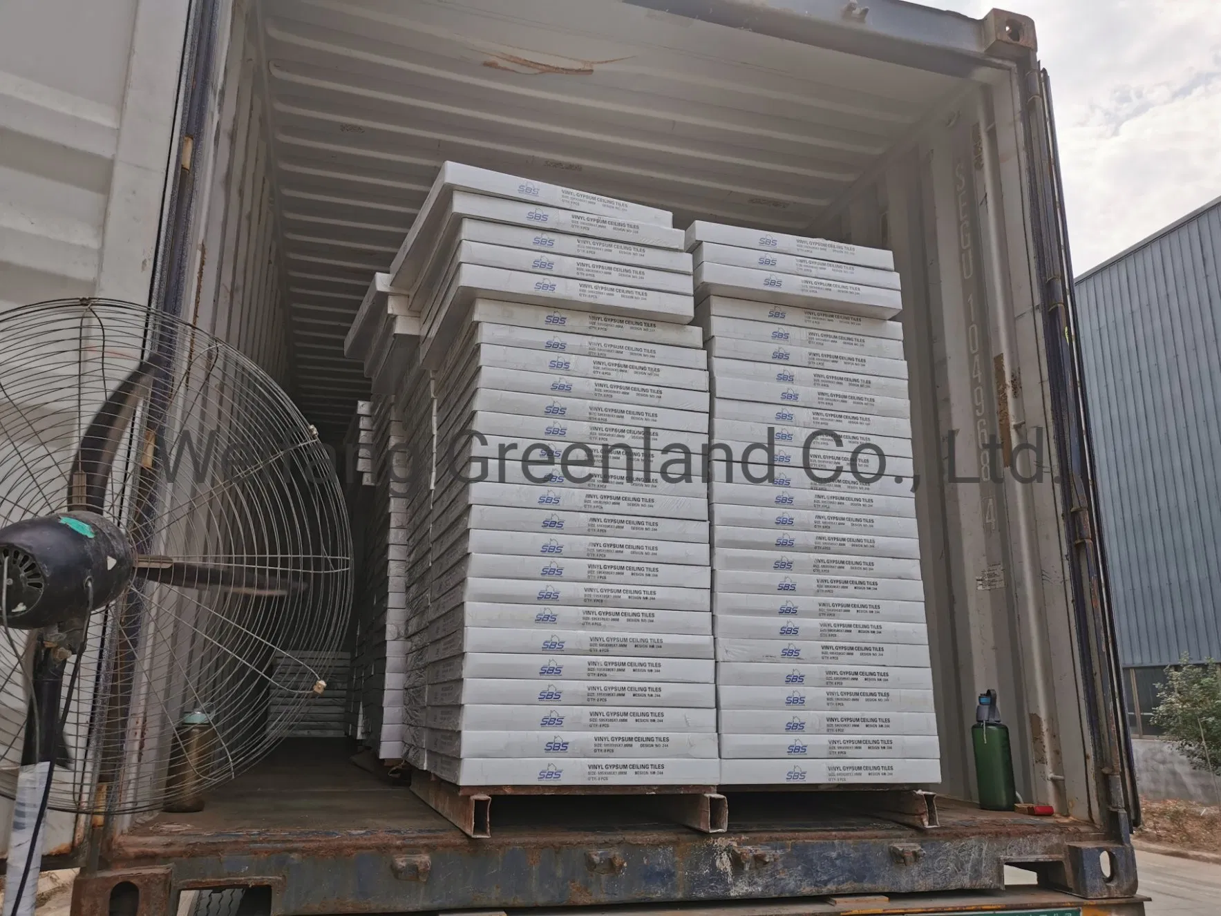 Colourful PVC Laminated Gypsum Ceiling Tiles/PVC Ceiling Tile 595*595 mm