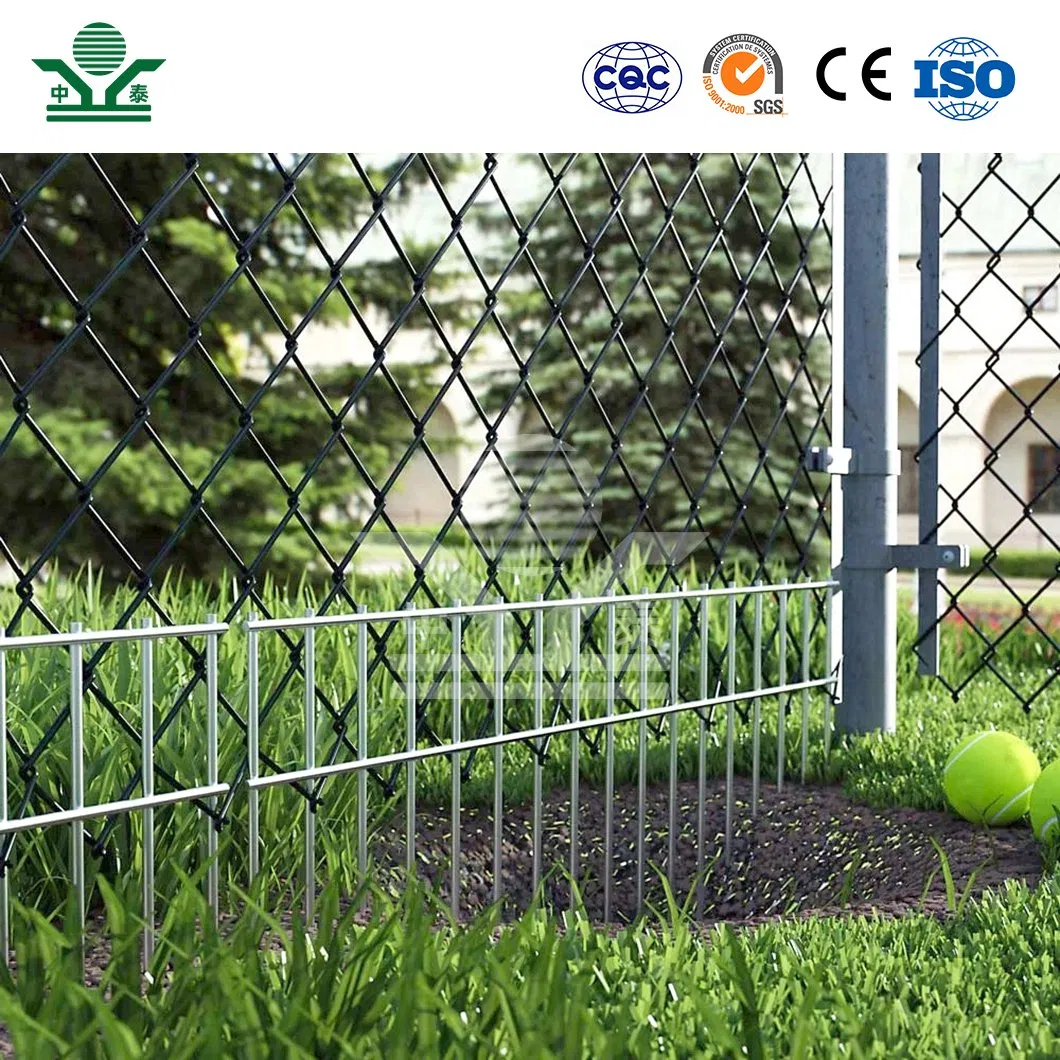 Zhongtai 50 Foot Chain Link Fence China Manufacturing Plastic Coated Stadium Chain Link Fence 45mm X 45mm Six Foot Stadium Chain Link Fence