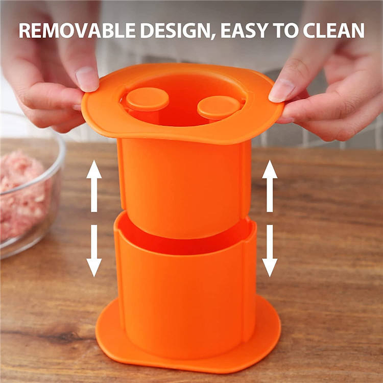 One Press Barbecue Grilling Manual Hot Dog Sausage Mold Filler Stuffer