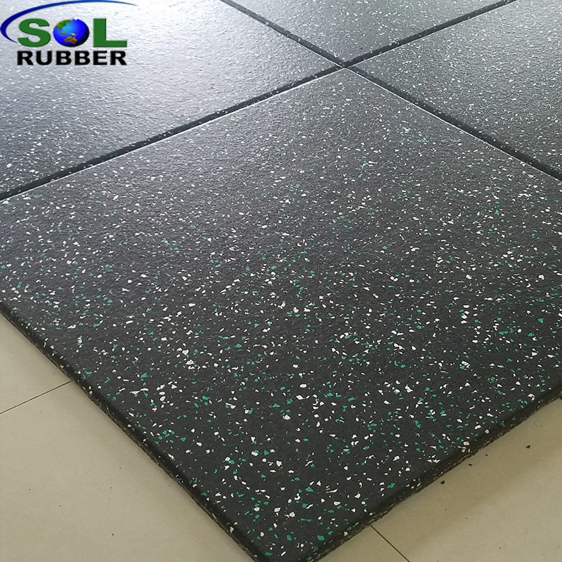 Sol Rubber Fitness Equipment Safety Mat Gym Tile Rubber Flooring