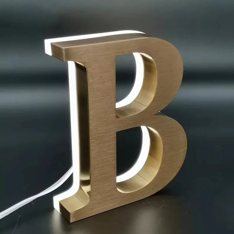 Custom Made Outdoor Backlit LED Channel Letters Illuminated Logo LED Signage Advertising Sign