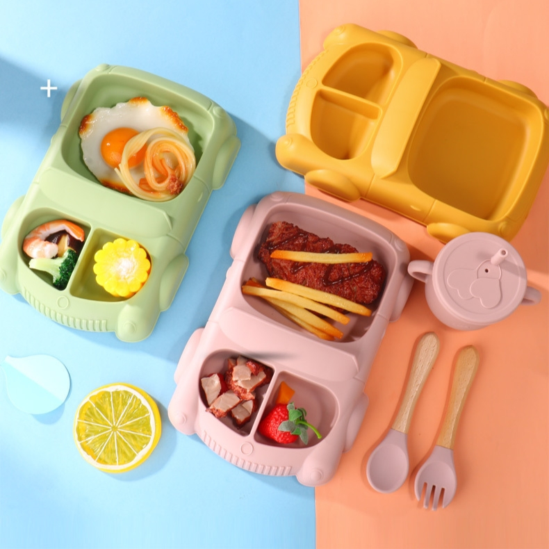 Wholesale Food Grade Silicone Tableware Baby Plates