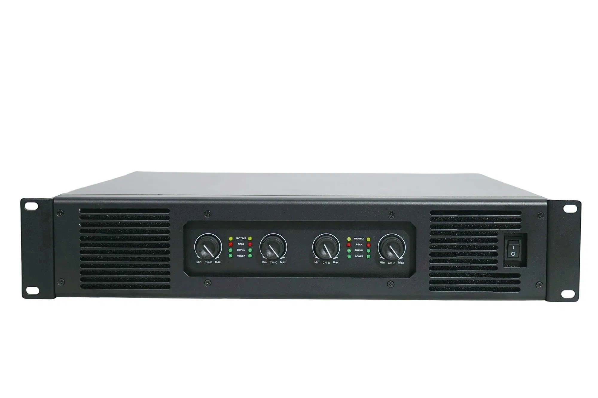 High Powerful New Arrival 4 Channels Audio Equipment Power Amplifier with Logo Panel Customization