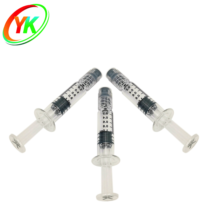 1ml Standard Luer Lock Glass Syringe with Plastic Air-Release Plungers for Oil