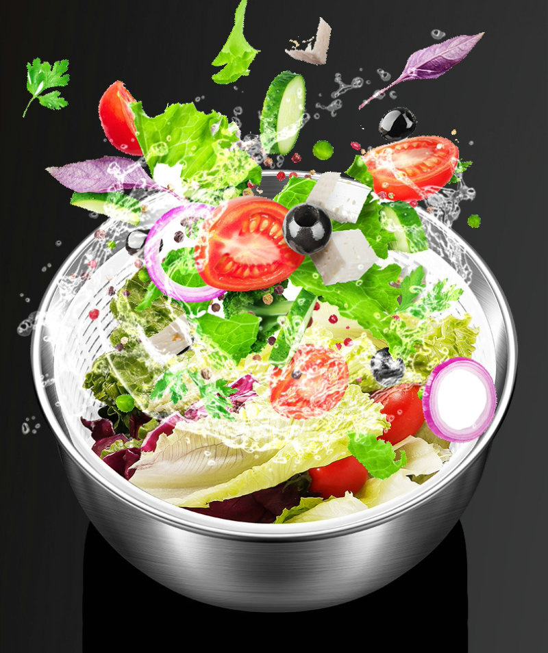 Salad Spinner Dryer Multifunctional Electric Large Easy to Operate Wbb29963