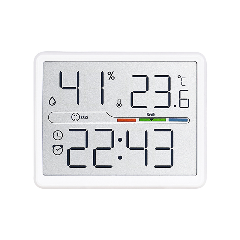 Electronic Clock Simple Digital Clock Wall-Mounted Magnetic LCD L Alarm Desk Multifunction Temperature and Humidity Clock