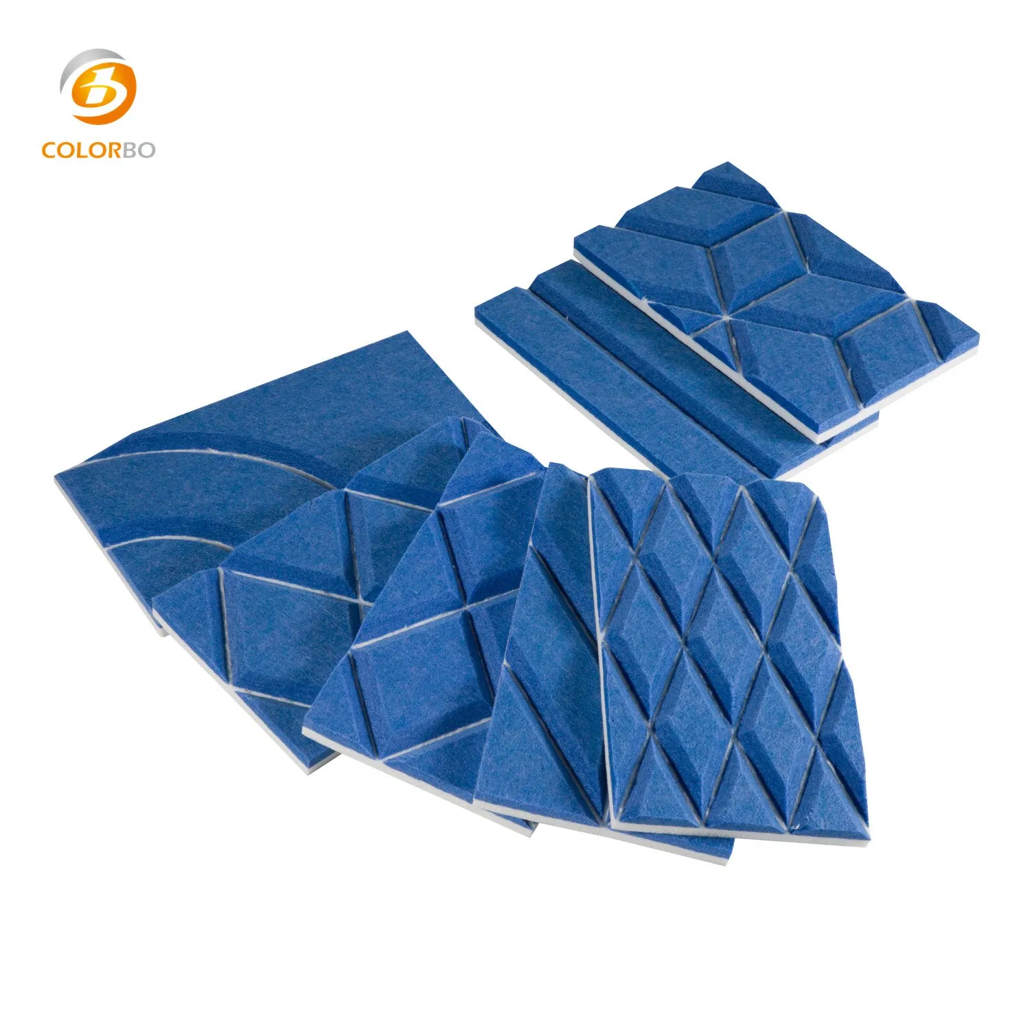 3D effect two colors sandwich panel of PET acoustic panel