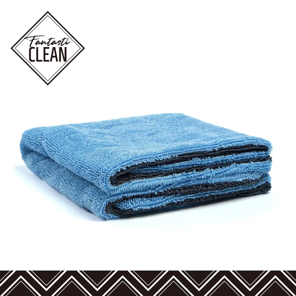 Fantasticlean Double Twist 1000GSM Premium Microfiber Towels Microfiber Cleaning Cloth Rag 18 X 24 in for Cars Blue