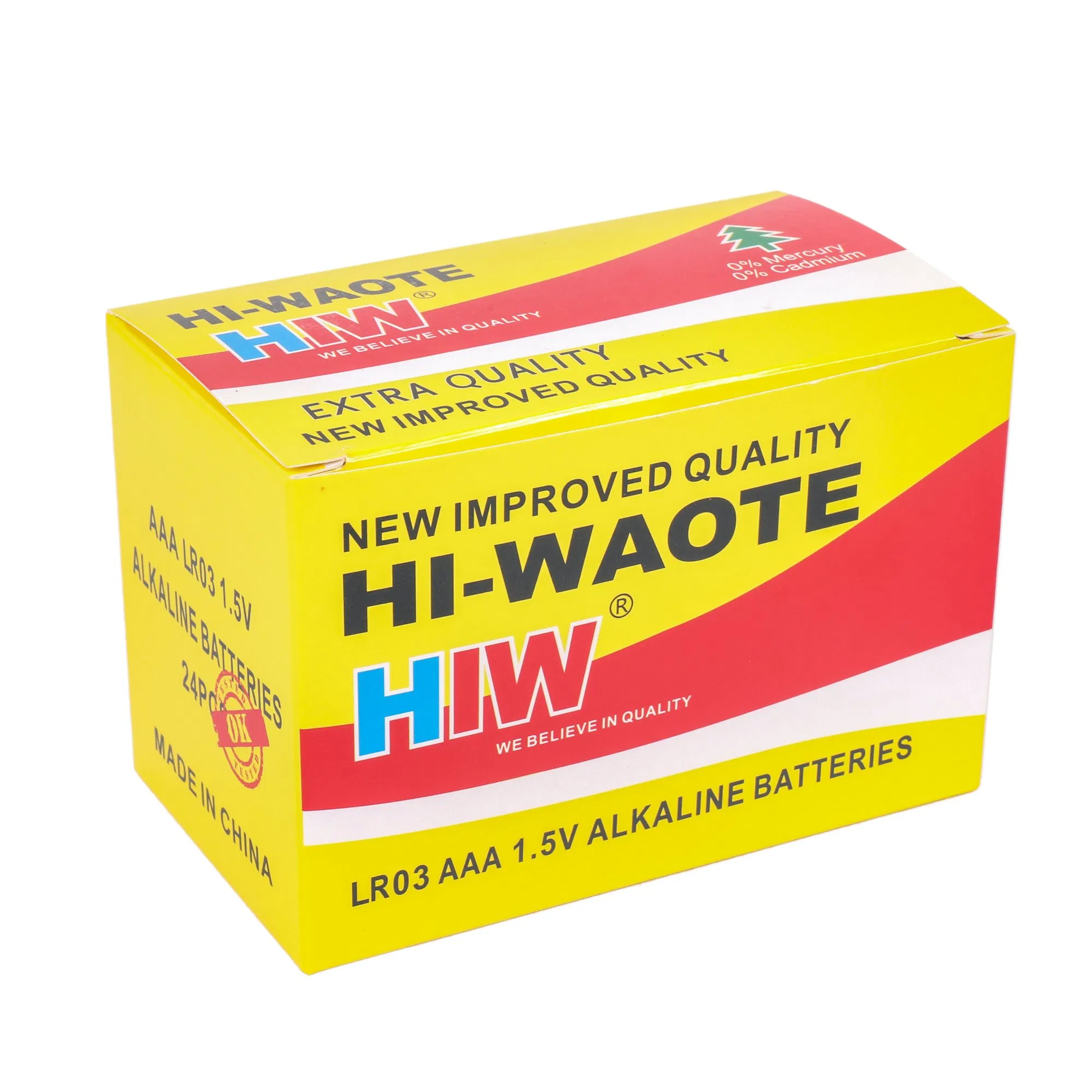 Hiw Battery, Long Shelf Life, High Energy Density, Lr03 AAA