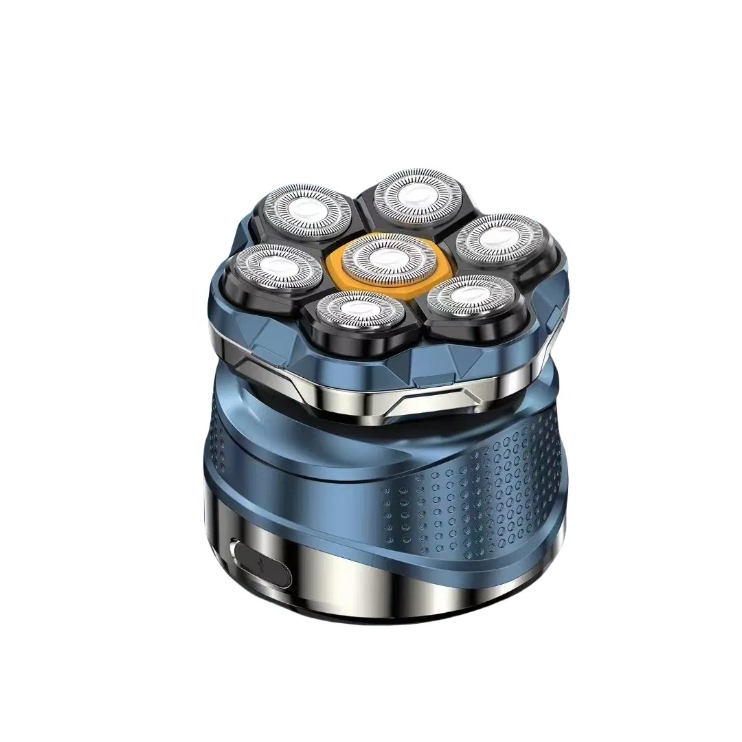 Cordless 7D Men Rotary Hair Trimmer Waterproof Magnetic Blade Head Shaver