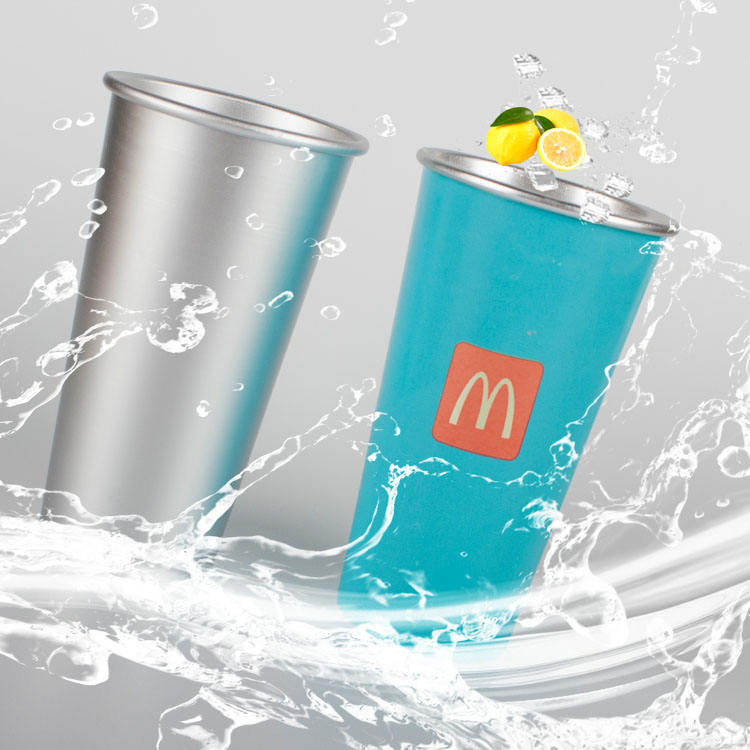 Customized Aluminum Drum Cup, Cold Drinks, Color Changing Beer Cups, Reusable Aluminum Cups