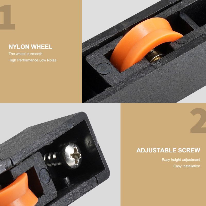 Adjustable PA Plastic UPVC Sliding Window Roller Nylon Single Wheel Track Roller Aluminum Door Pulley for Brazil Market Factory Price