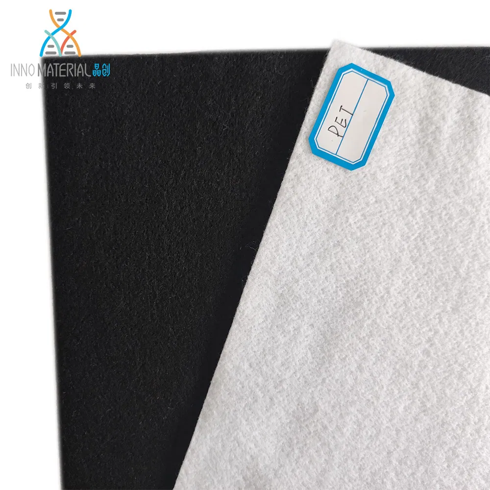 Black/White/Grey Color Polyester/Polypropylene Filament Needle Punched Nonwoven Geotextile for Railway and Highway