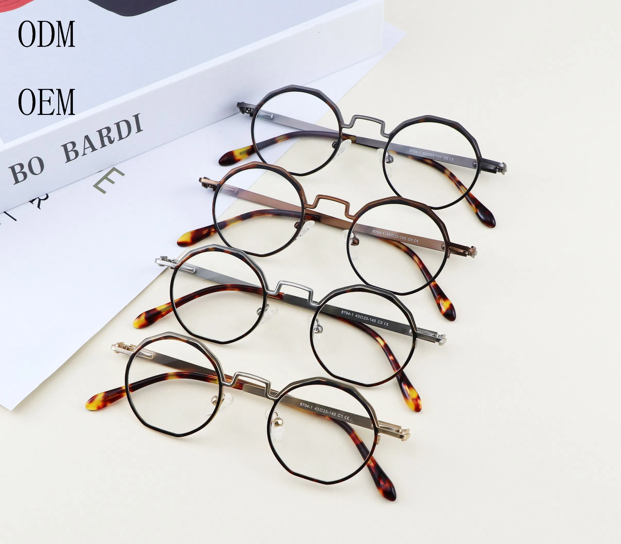 Factory Direct Eye Frame Optical Glasses Cute Vintage Stainless Full Frame Unisex Reading Optical Eyeglasses