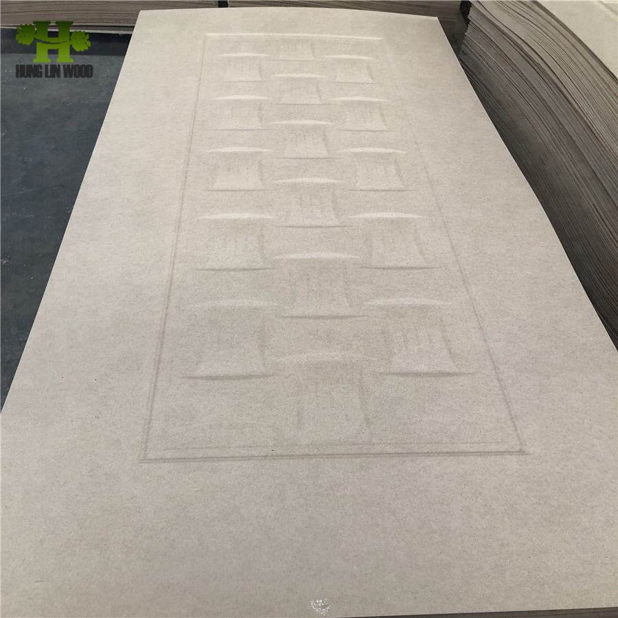 Raw Material Decorative Molded Melamine Veneer MDF/HDF Door Skin