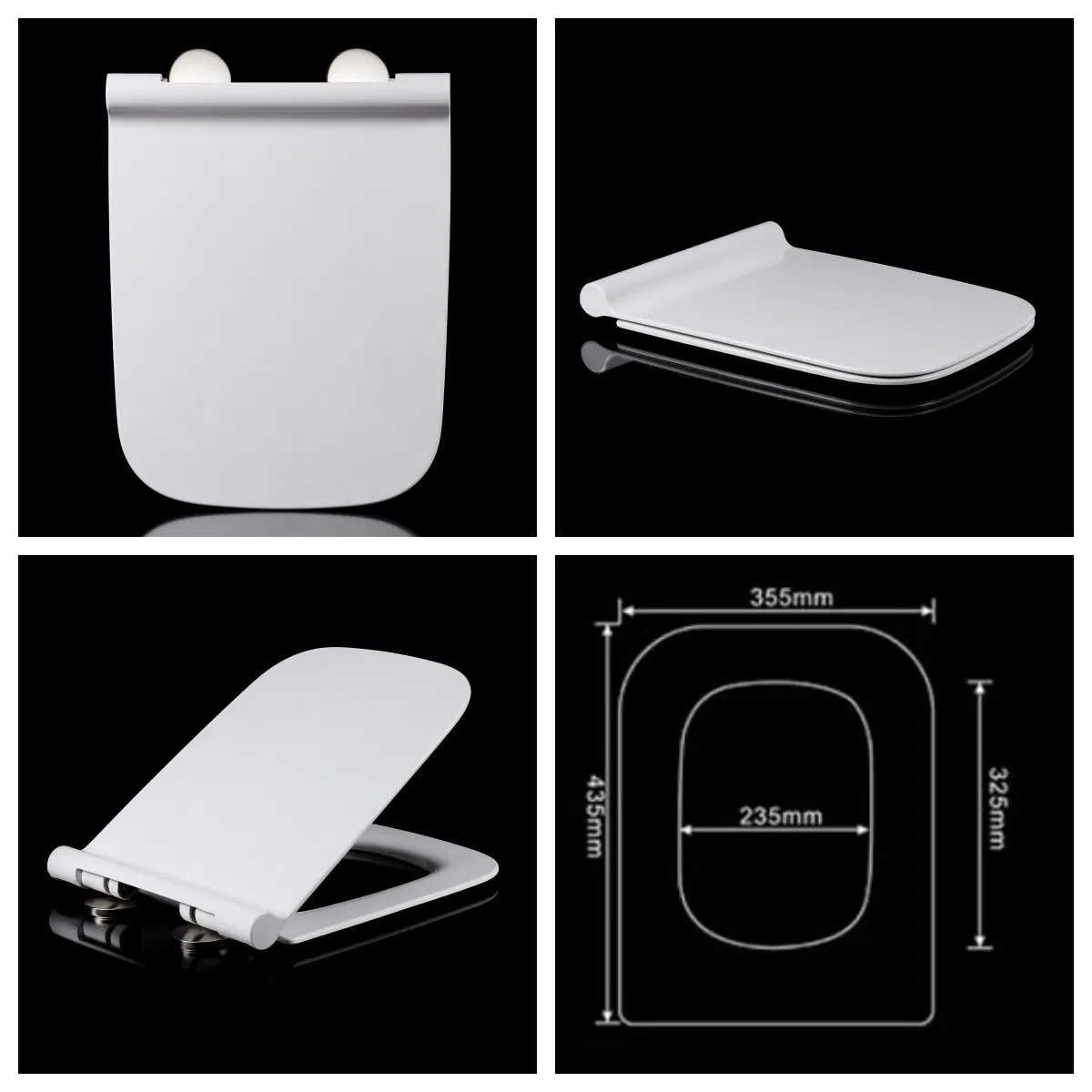 Urea Slow-Down Toilet Seat UF Modern Quick Release Toilet Seat Cover
