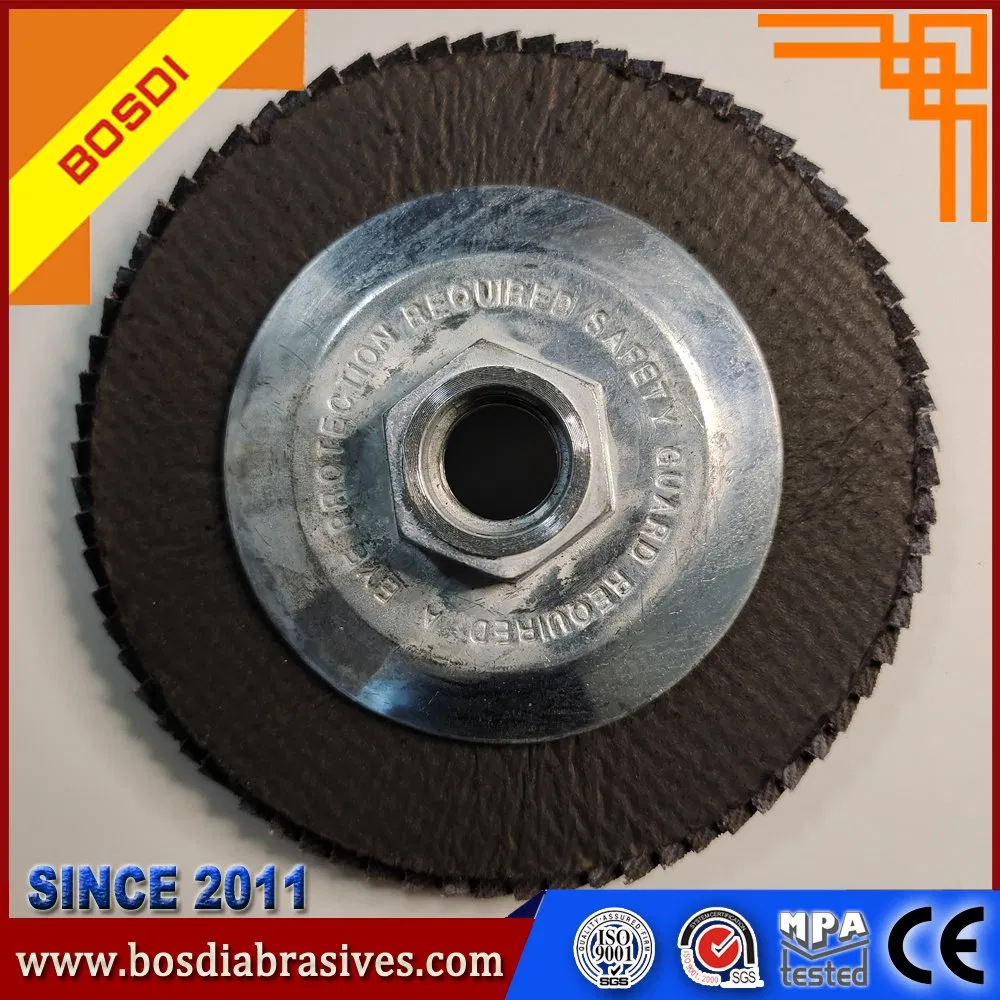 4" Bosdi Manufacturer Direct Supply Zirconia Oxide Abrasive Flap Disc, Aluminium Oxide Flap Wheel, Ceramic Flap Disk, Grinding Wheel for Metal and Inox, Za 80#