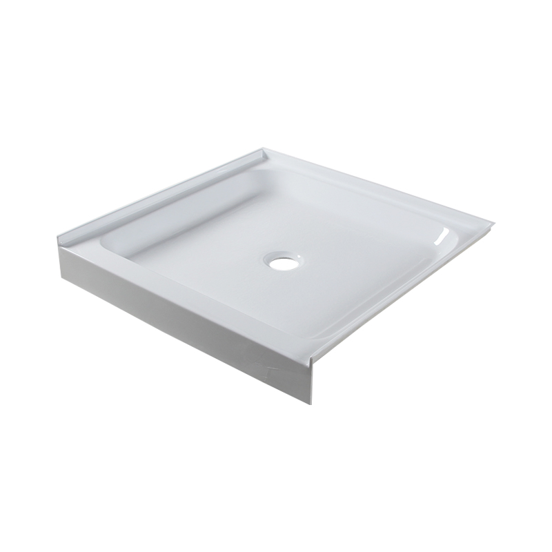 Acrylic Shower Tray Bathroom Tile Streamlined Anti-Slip Square Base for Shower Enclosure
