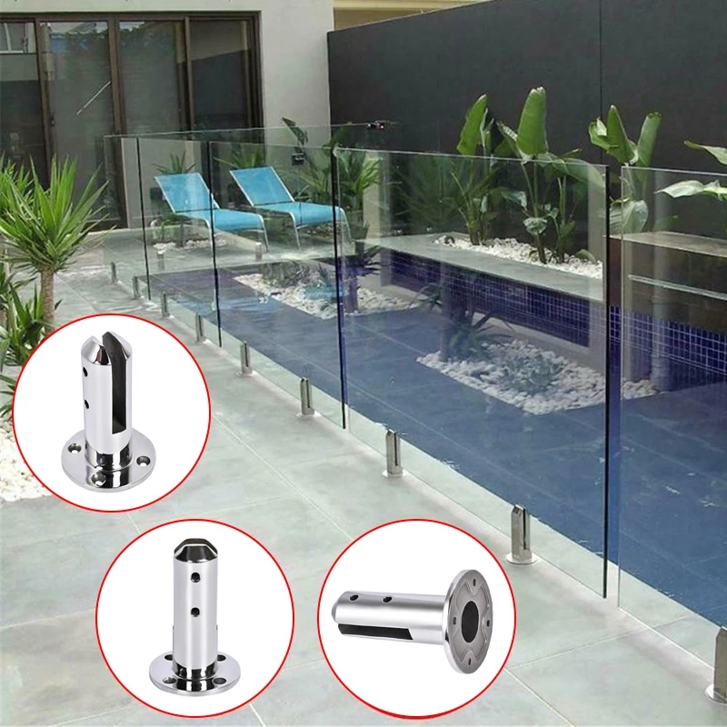 Hot Selling Stainless Steel Staircase Accessories Glass Clip Pool Fence Railing Glass Spigot