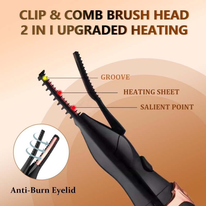 Factory Wholesale 2 in 1 USB Electric Heated Eyelash Curler