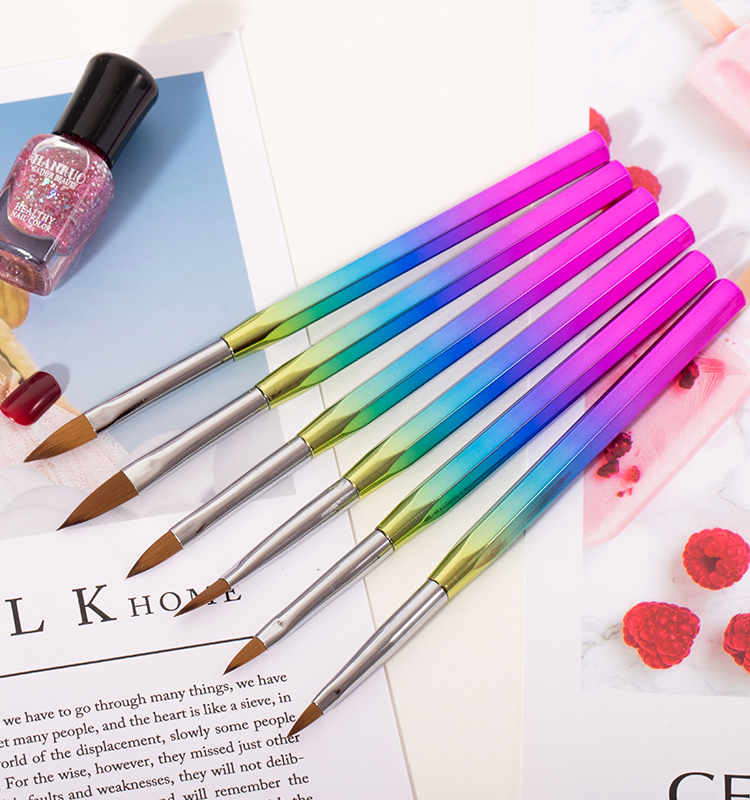 Guyo New Fashion Kolinsky Nail Art Brush with Gradient Handle