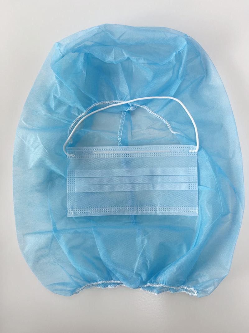 Food Processing Industry Workshop Factory Protective Polypropylene Non-Woven Disposable PP Ninja Space Astronaut Balaclava Hood Head Cover with Face Mask