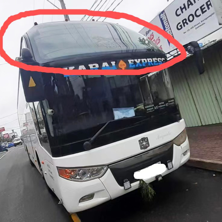 Zhongtong 6123 Bus Front Windshield and Rear Side Window Glass