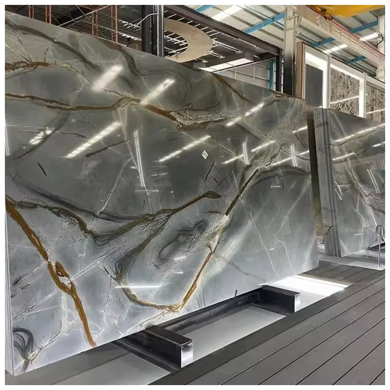 Luxury Brazilian Exotic Blue Roma Quartzite for Countertops and Tables