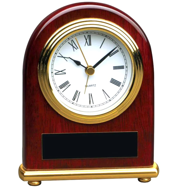 Black High Gloss Finish Wood Desk Clock
