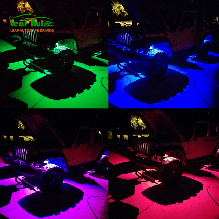 Комплект RGB LED Rock Lights, 4 шт, с Bluetooth-пультом