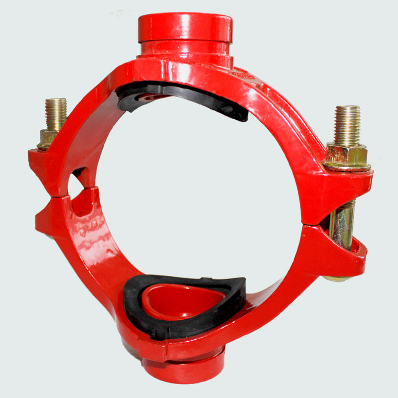 Grooved Mechanical Cross Fitting, Ductile Iron, FM UL Approved, for Fire Protection and Industrial Piping Systems