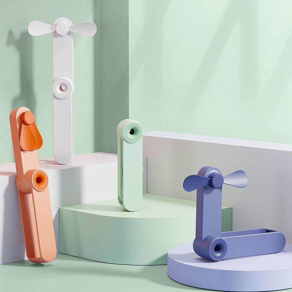 Factory Supply Portable USB Rechargeable Folding Hand-Held Fan Mini Electric Portable Fan Students Mute Small Table Fan