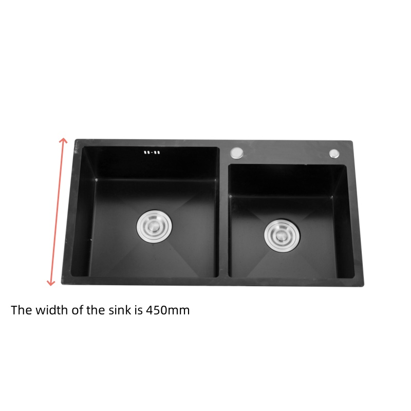 H8245b-High-End Stainless Steel Handcrafted Double Sink