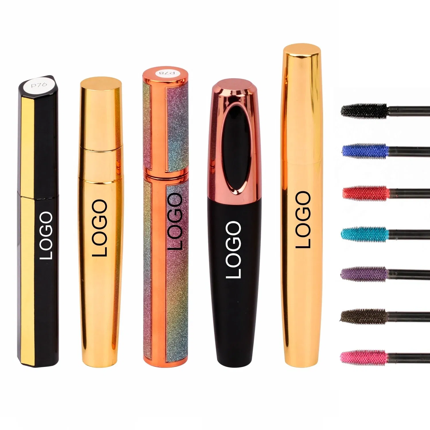 Organic Smudge-Proof Waterproof Colorful Mascara with Quick-Dry Formula for Lush Lashes