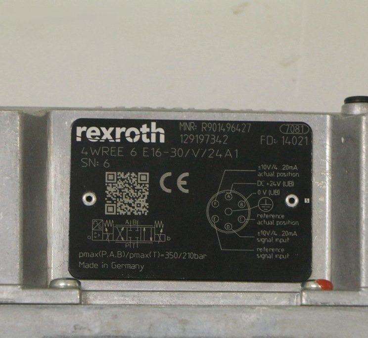 Steel, Cement Factory Commercial Installation 4wree6e16-30 Rexroth Valve Hydraulic Proportional Directional Valve R901496427 4wree6e16-3X/V/24A1