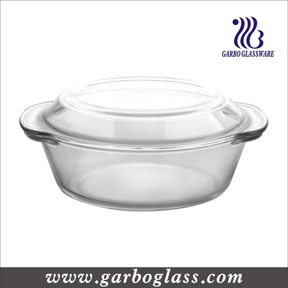 2000ml Big Glass Ware Baking Bowl Glass Casserole Microwave Safe