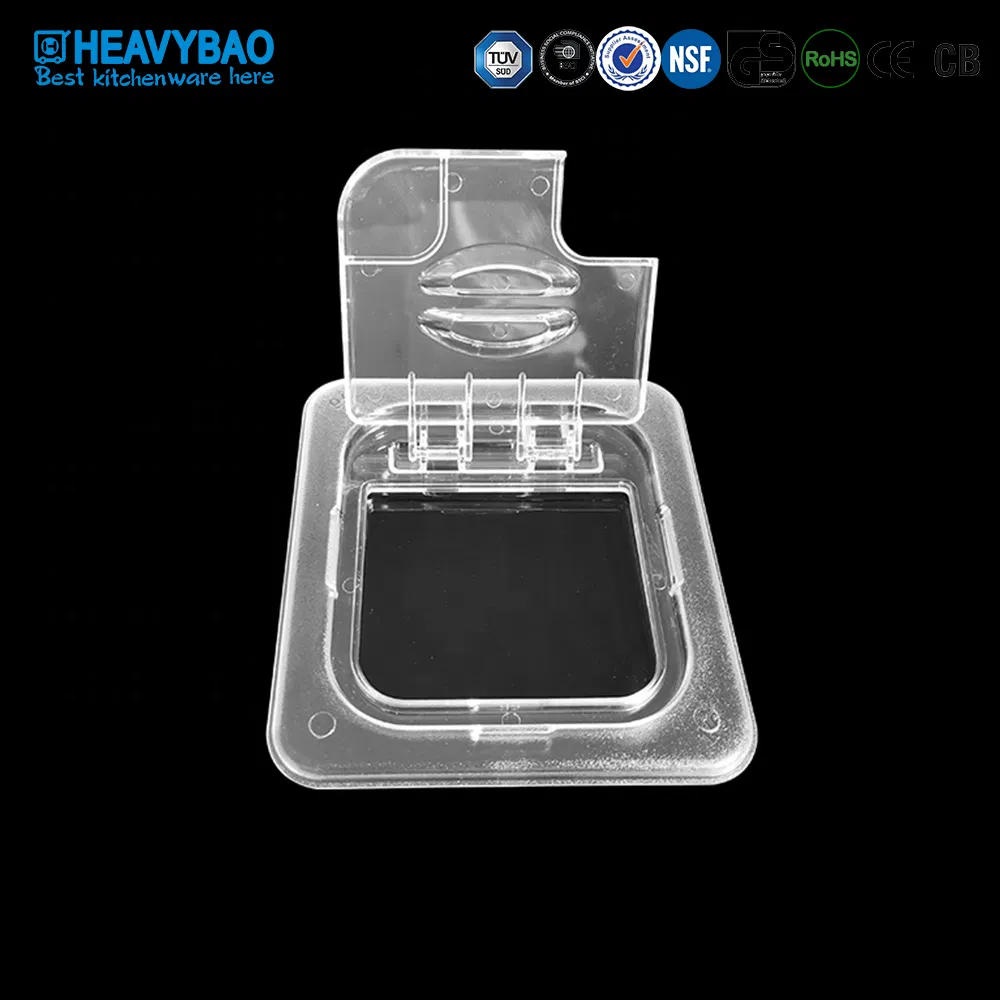 Heavybao 1/6 Plastic PC Gn Pan Lid Food Container Cover with Notched
