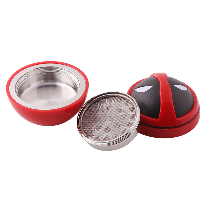 3 Metal Deadpool Grinder Smoking Cigarette Tobacco Herb Grinder Smoking Accessories