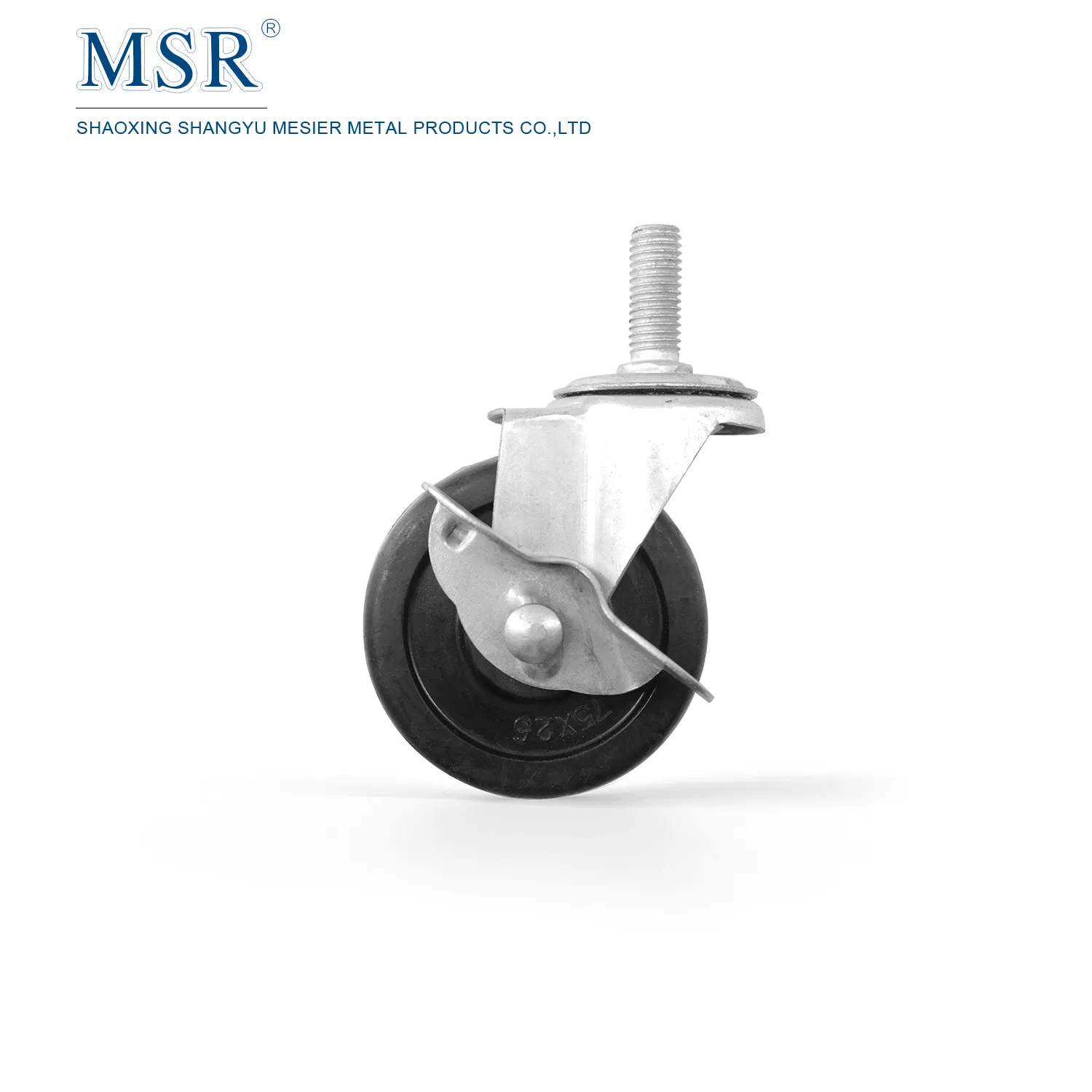 M12-100 Threaded Stem Swivel Casters with Brake for T Slot Aluminium Profile