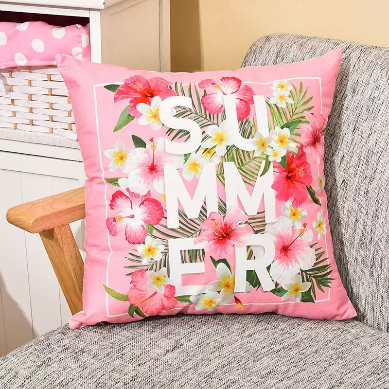 High Hope Comfortable Embroidered Canvas Cushion Cover Pillow Furnishing Living Room Cushion