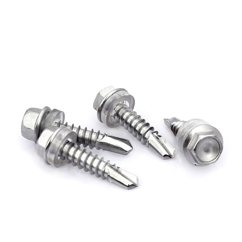 Wholesale Metal Stainless Steel Tek Screws for Roof 5/16 M8 Galvanised Hex Head Self Drilling Roofing Screws with Rubber Washer