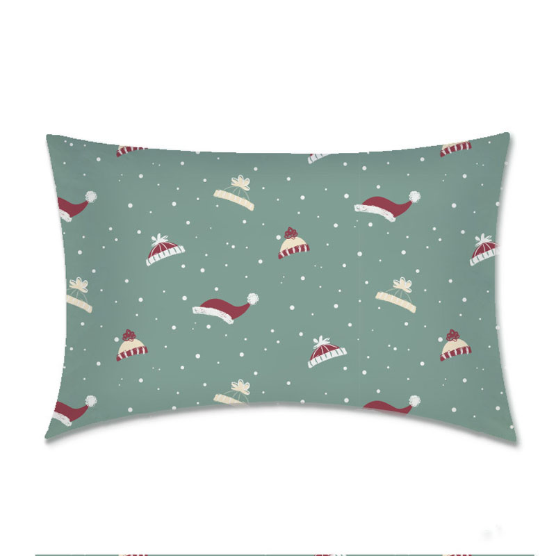 Christmas Decoration Polyeater Holiday Cushion Covers Pillow Case for Sofa Couch Chair Car