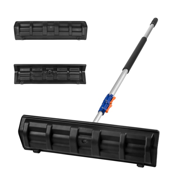 Telescoping Roof Snow Rake Built-in Wheels with Telescopic Extension Pole