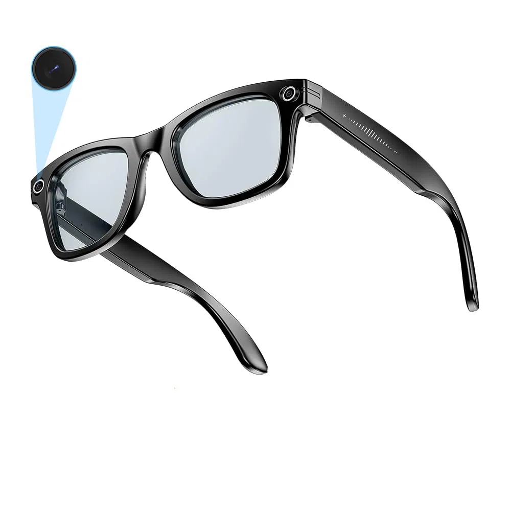 800W HD Camera&1080P Video Recording Ai Assistant Smart Glasses with Camera Translation, Voice & Music Control