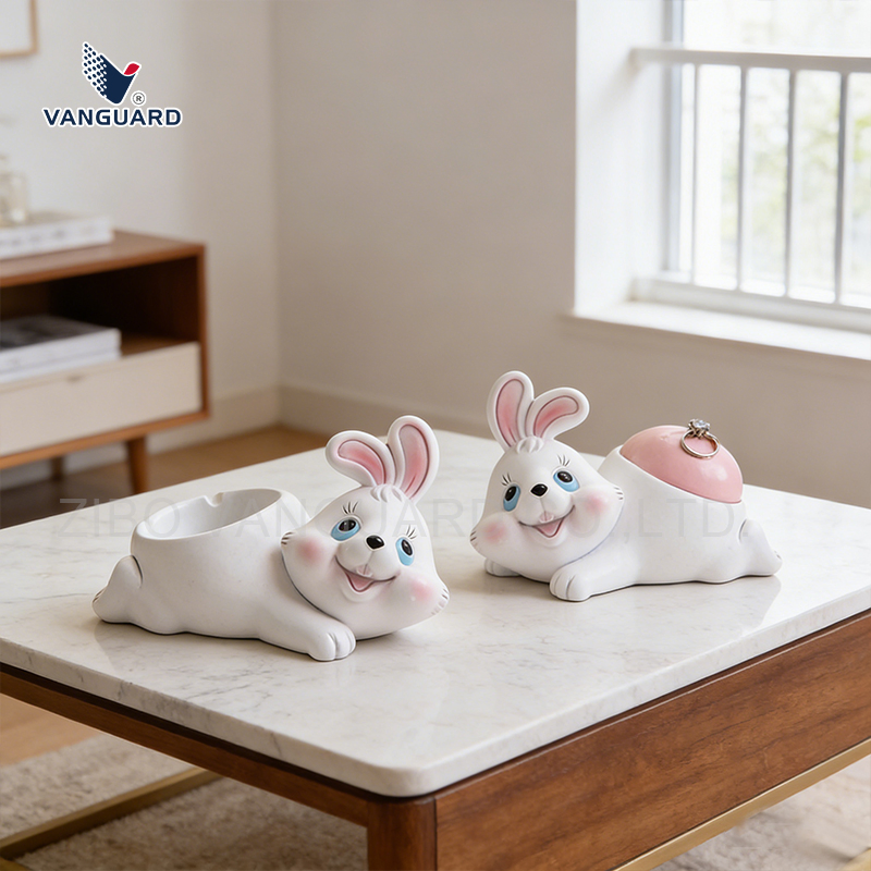 Rabbit Design Ornament Souvenir Gift Ware Custom Cute Resin Statue for Home Decoration