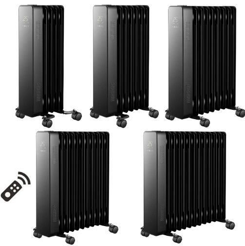 WiFi APP 2500W Oil-Filled Digital Touch Panel Oil Filled Radiator Oil Heater with Remote Control