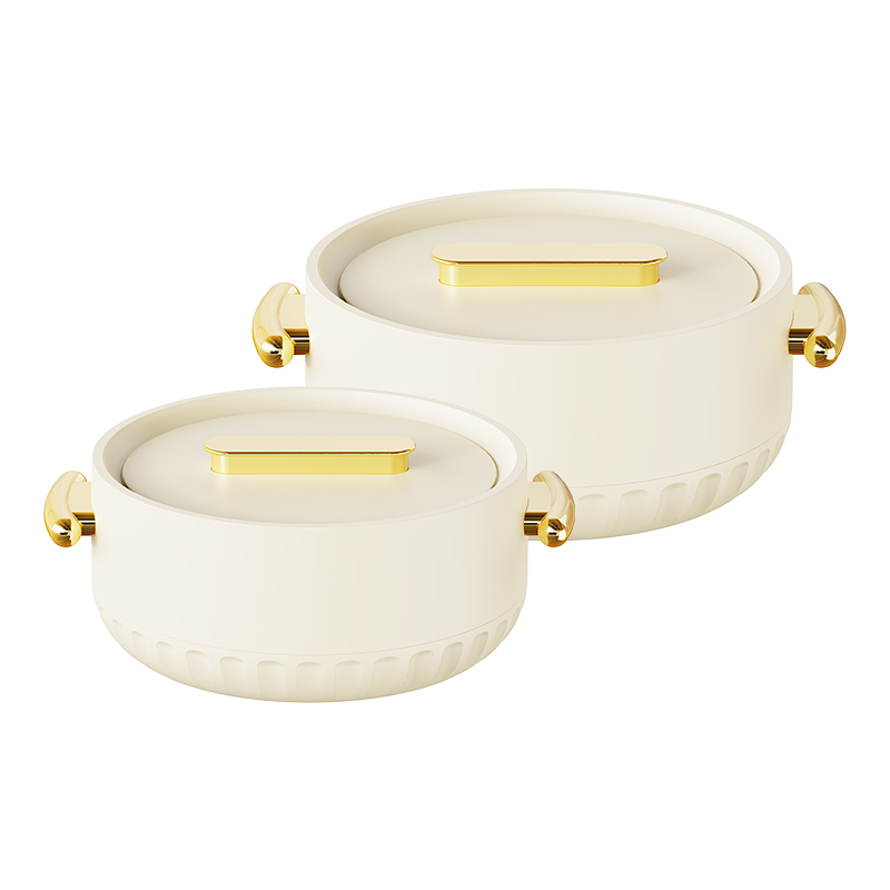 Circular Food Pot Set Keep Food Warm in Casserole Sets Pot