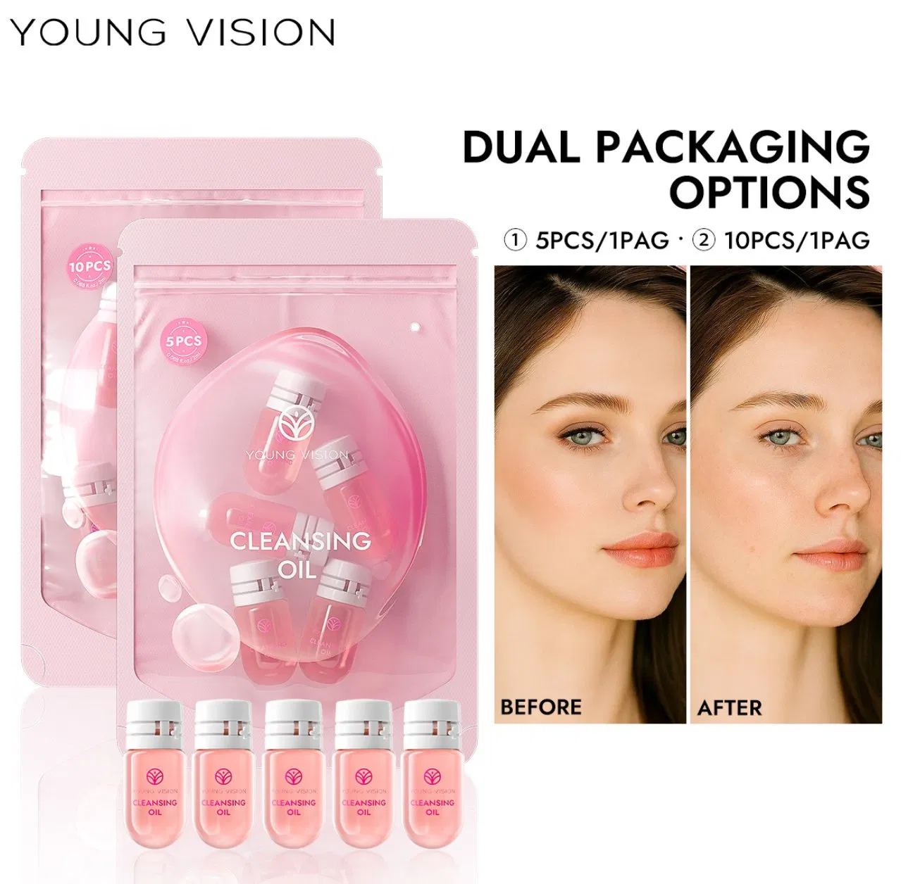 Portable Travel Size All-in-One Cleansing Oil Convenient Everyday Travel Carry It for Use Makeup Remover Oil Natural Cleansing Oil for Sensitive Skin