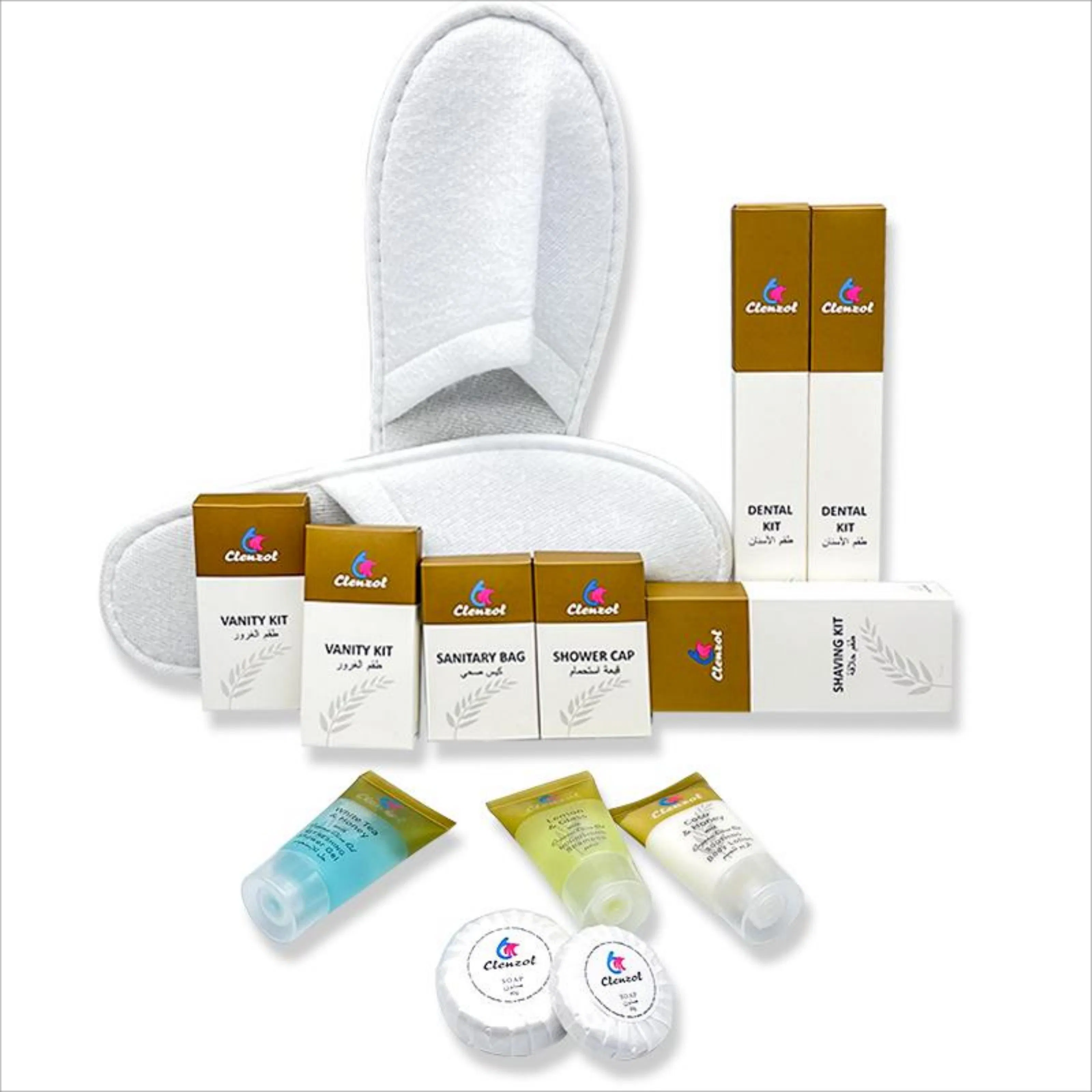 Promotional Luxury 5 Star Hotel Supplies Disposable Toiletries Set Hotel Amenities Set