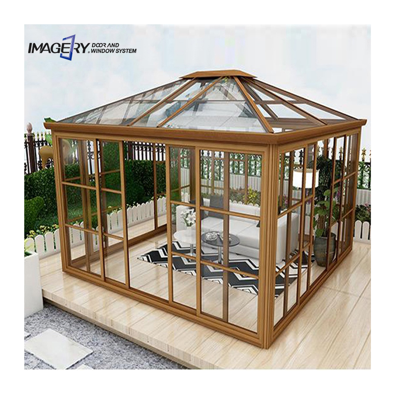 Winter Garden House Veranda Conservatory Slant 4 Season Aluminium Glass Sunroom